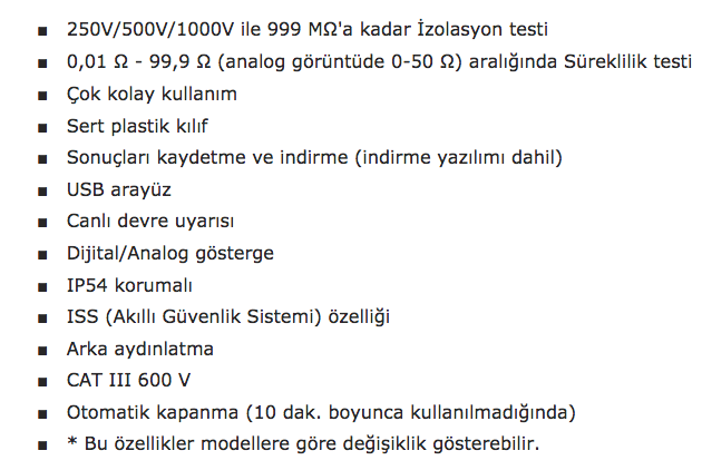 Megger MIT310A Analog İzolasyon Direnci Test Cihazı